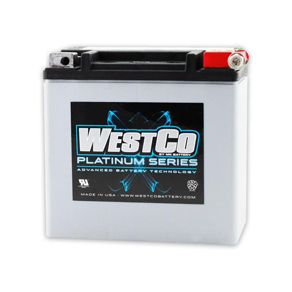WCP14L WESTCO Motorradbatterie 12V 12Ah 220A (EN) PLATINUM Advanced AGM, WESTCO, Motorradbatterien